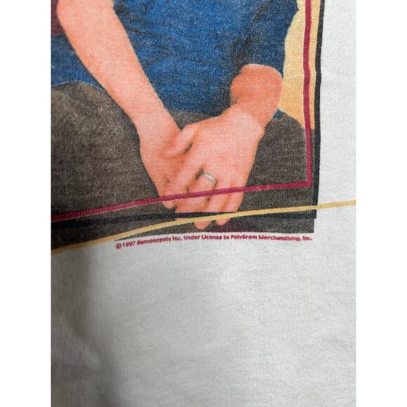 Vintage 1997 Youth Large Hanson T Shirt Short Sleeves White Band Shirt - Picture 3 of 6